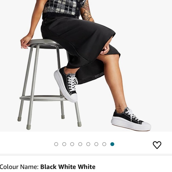 Converse Chuck Taylor All Star Move Ox trainers in black - Picture 2 of 13